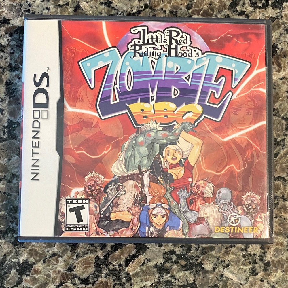 RARE Nintendo DS Little Red Riding Hood's Zombie BBQ - Red & Blue Cover